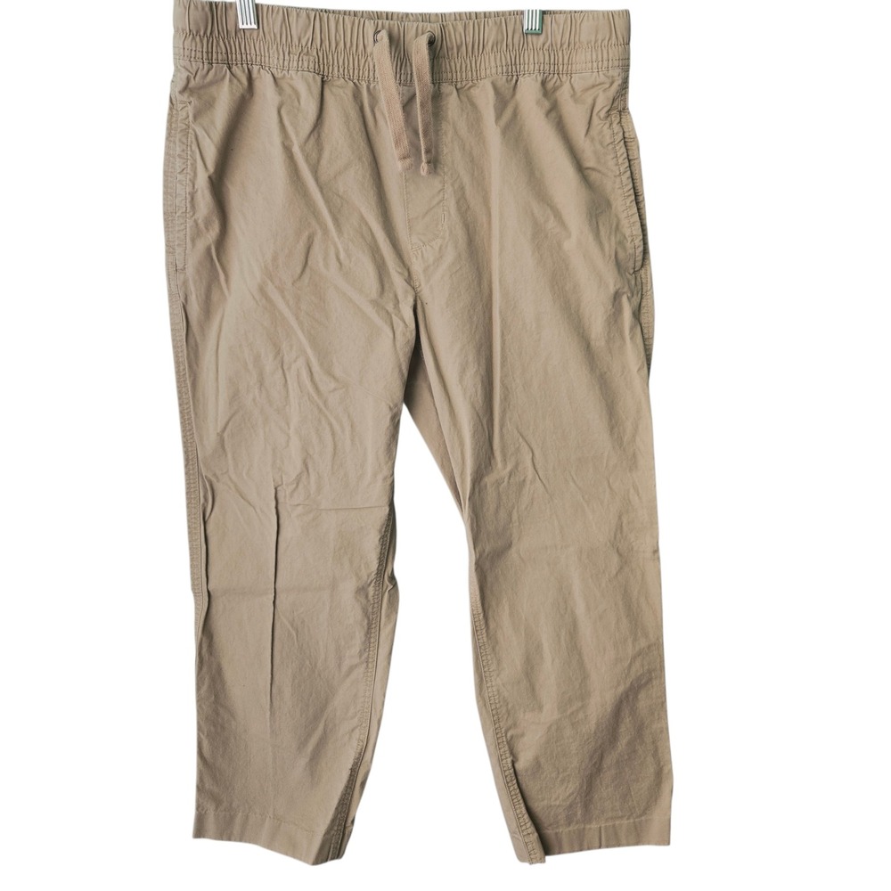 Free Assembly Mens Elastic Waist‎ Jogger Pants Beige Chino Cotton Blend  32x30